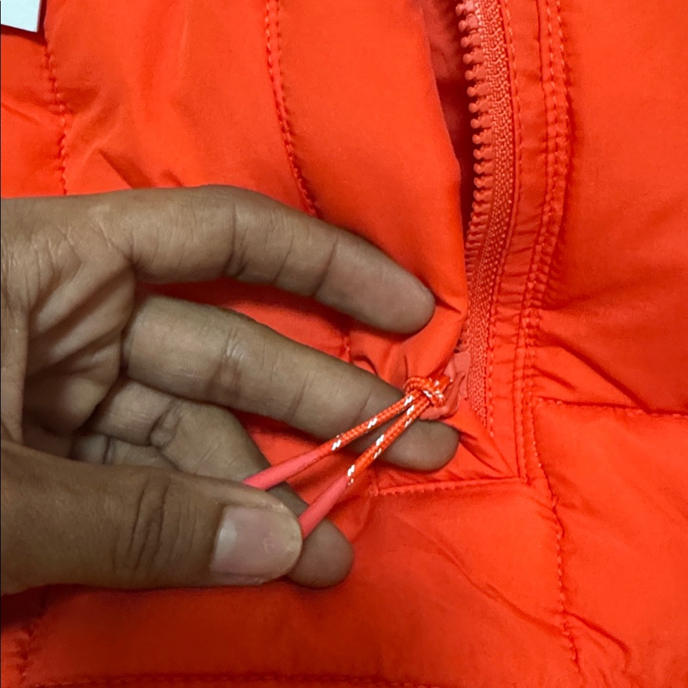 NWT HALFDAYS NELLI lE packable Quilted Orange Jacket - Medium - Picture 9 of 16